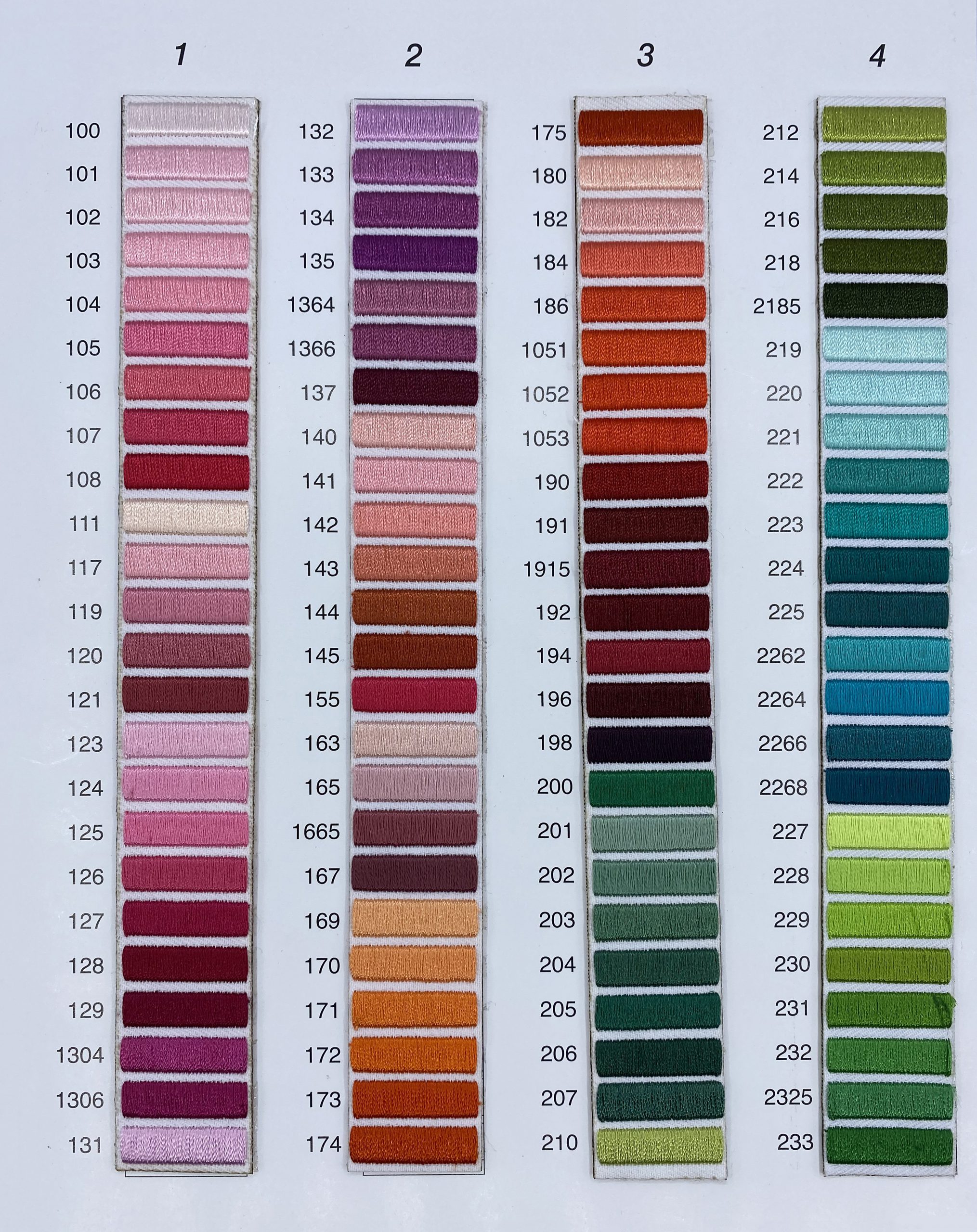 Exquisite Embroidery Thread Color Chart